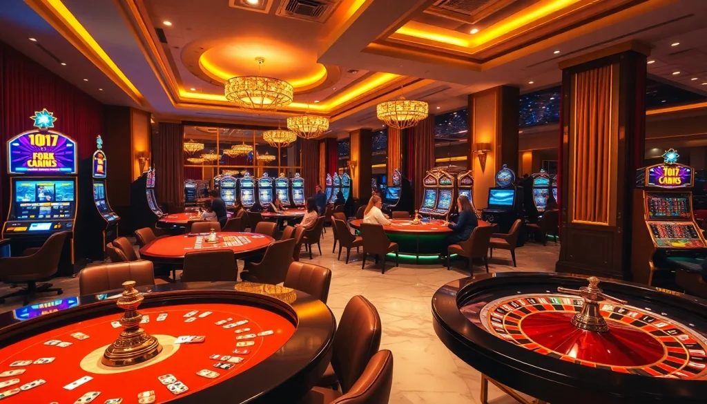 Découvrez l'excitation du meilleur casino en ligne 2026 avec des scènes de jeu vibrantes mettant en vedette des cartes et des tables de roulette.