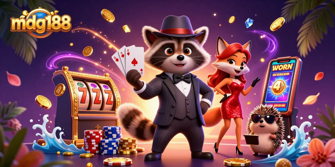 Experience thrilling wins at mdg188 with vibrant casino characters and exciting game elements.