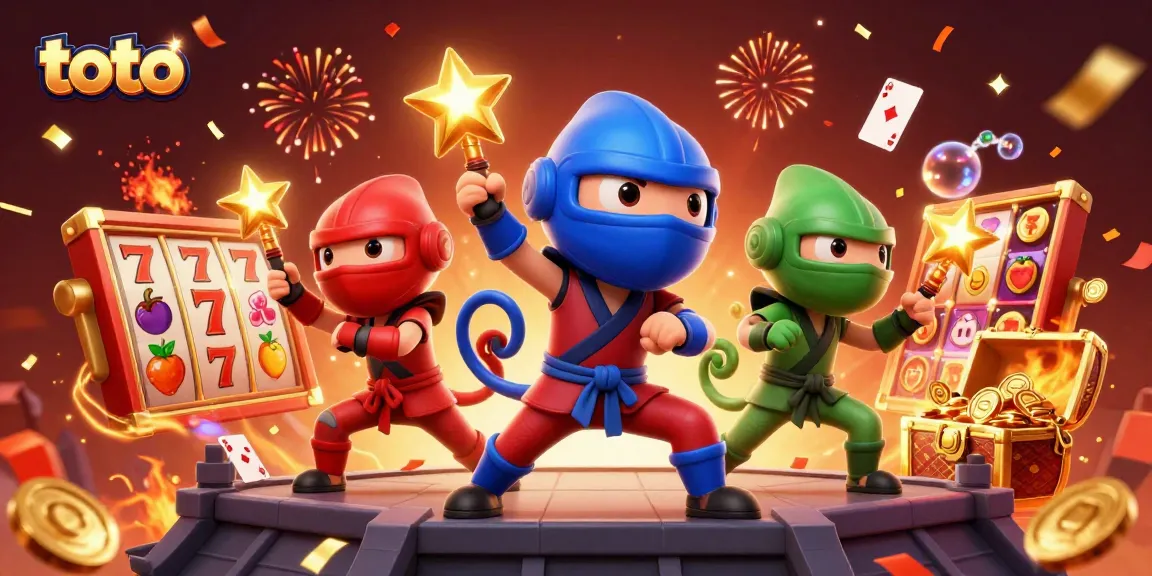 Engage with exciting slot games at toto with a colorful chameleon team showcasing vibrant energy.