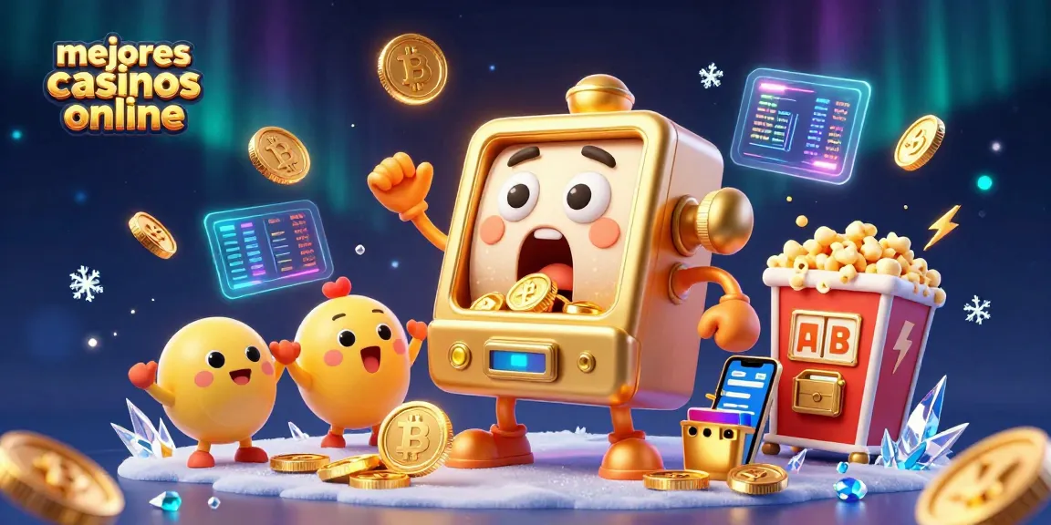 Los mejores casinos online presentan una emocionante máquina tragamonedas dorada ganando un jackpot junto a otros elementos de juego.