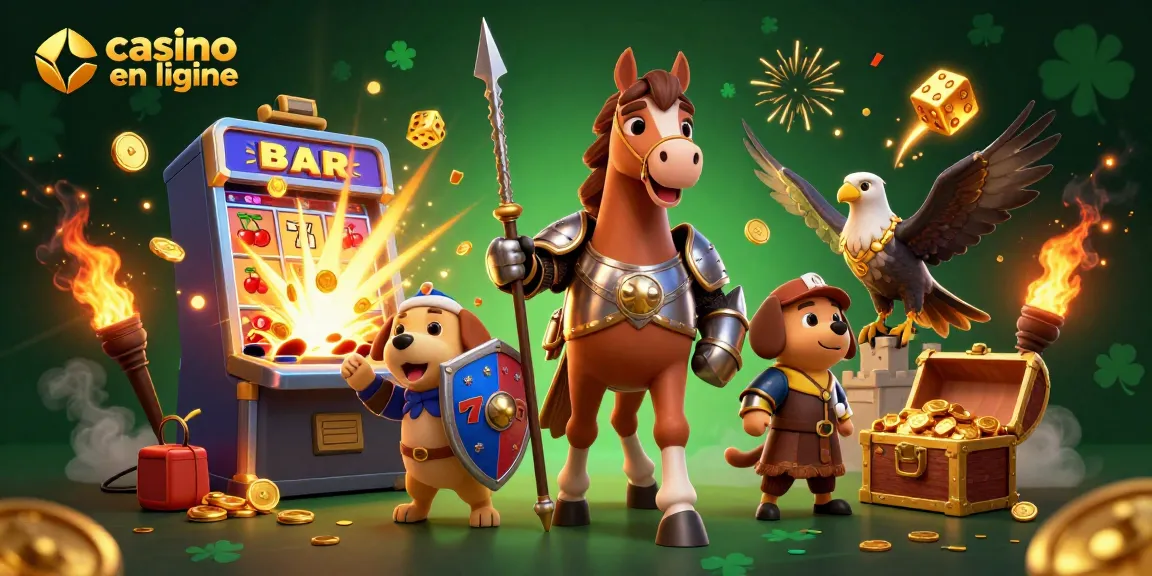 Jouez dans un casino en ligne avec des scènes palpitantes de machines à sous et de jackpots.