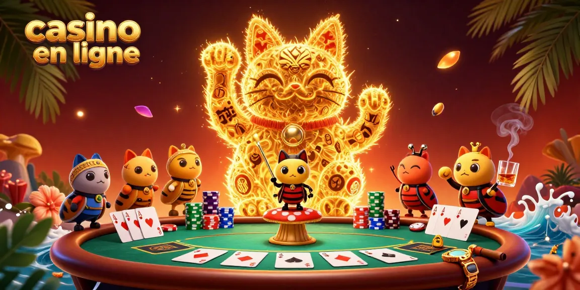 Venez découvrir le monde captivant du casino en ligne à travers cette illustration riche en détails.